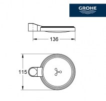 MEDIDAS JABONERA BARRA DUCHA GROHE